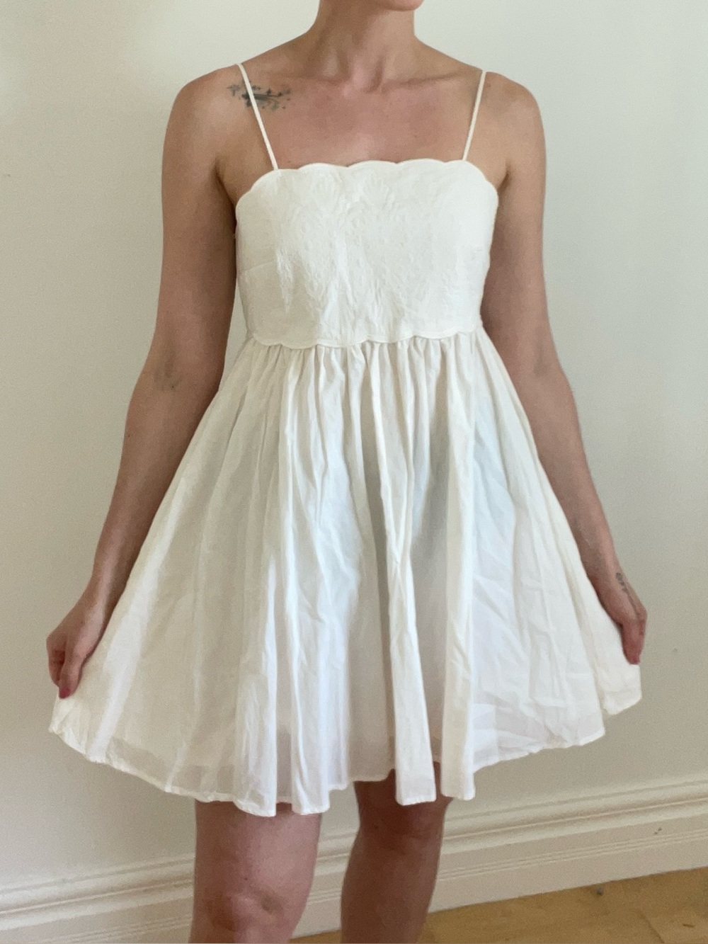 Cute off white cotton dress